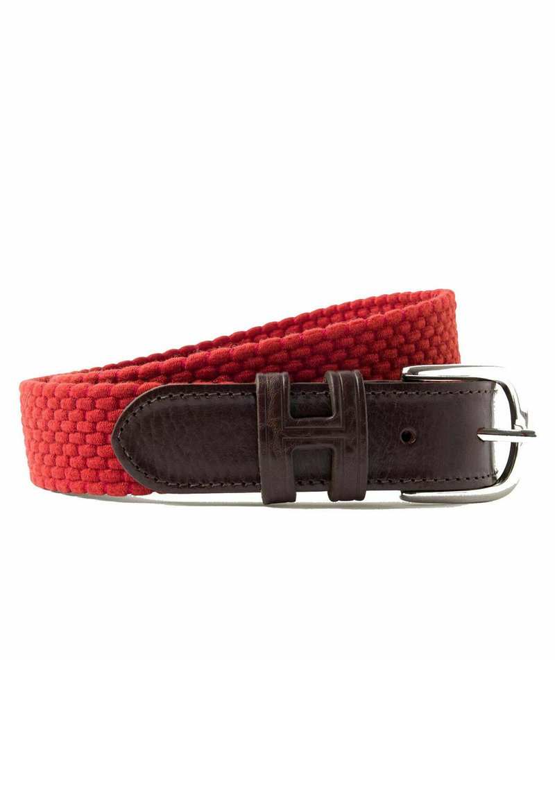 Cinturón Hackett London Parachute Para Hombre - Cuero Italiano, Hebilla De Latón, Fabricado En UK