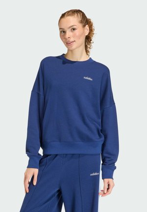 SEASONAL ESSENTIALS COLORPOP WITH EMBROIDERED GRAPHIC - Mikina - dark blue/white