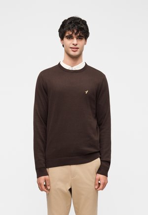 Trui - dark brown melange