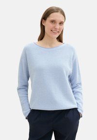 TOM TAILOR Pulóver - blue bubble knit structure