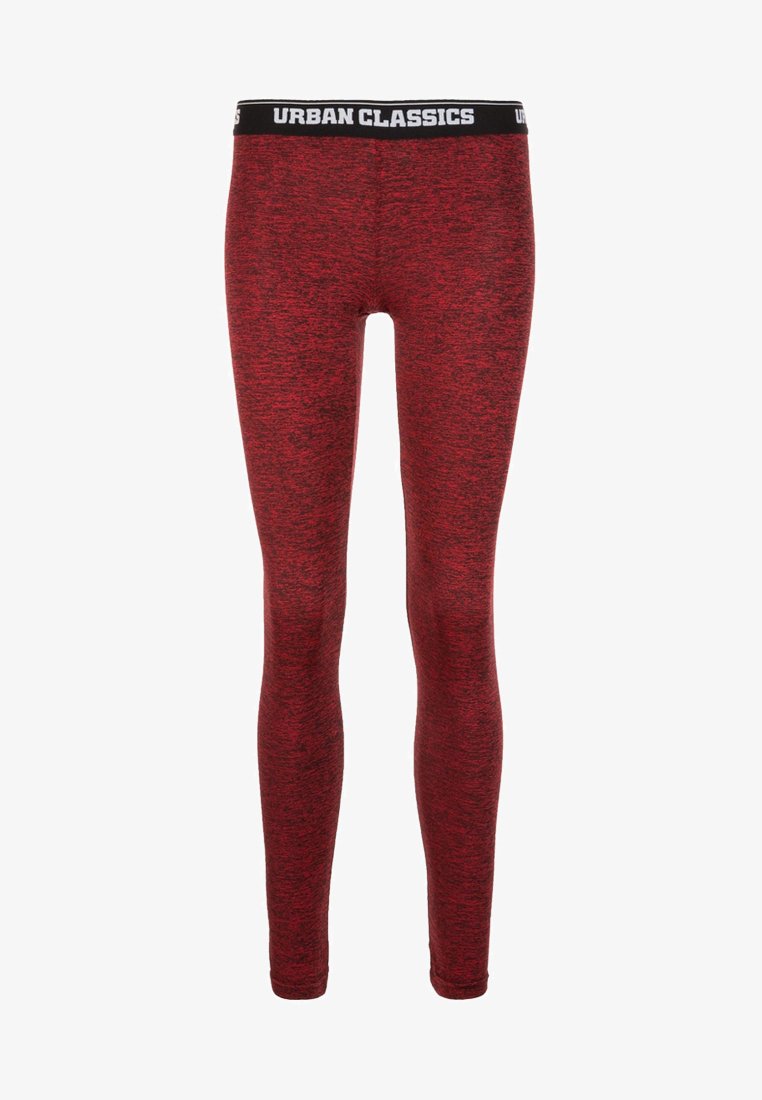 Urban Classics Leggingek - Nadrágok - red mottled