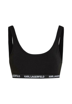 KARL LAGERFELD, KARL LAGERFELD UNDERWEAR TOP LOGO SCOOP-NECK BRALETTE - Brassière - black