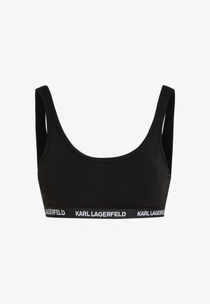 KARL LAGERFELD, KARL LAGERFELD UNDERWEAR TOP LOGO SCOOP-NECK BRALETTE - Brassière - black