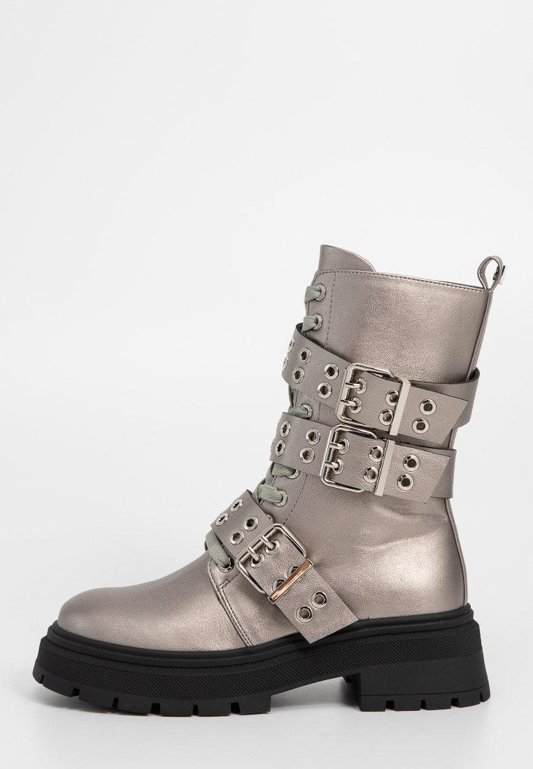 Twinset ACTITUDE Cowboy-/Bikerlaarzen zilverkleurig Twinset ACTITUDE Cowboy-/Bikerlaarzen zilverkleurig