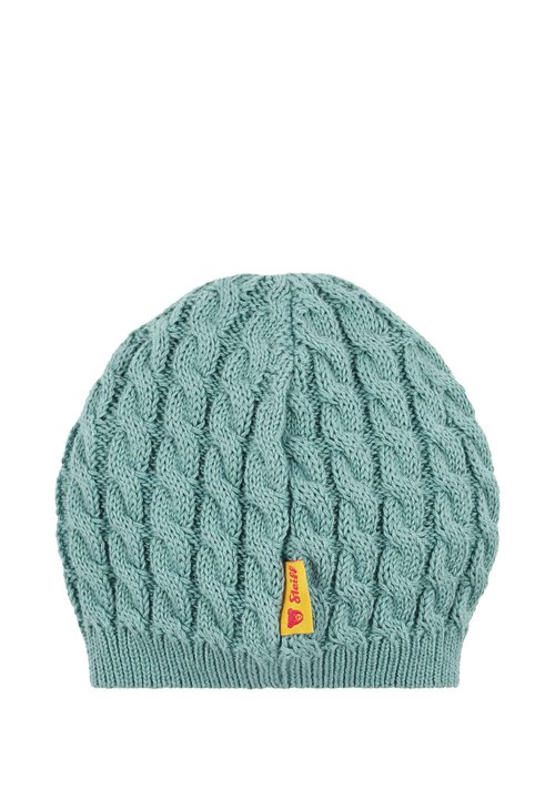 Steiff Cappello Paraorecchie Unisex Bimbi In Jersey Morbido – Protezione Da Vento E Sole Con Orsetto Sul Davanti