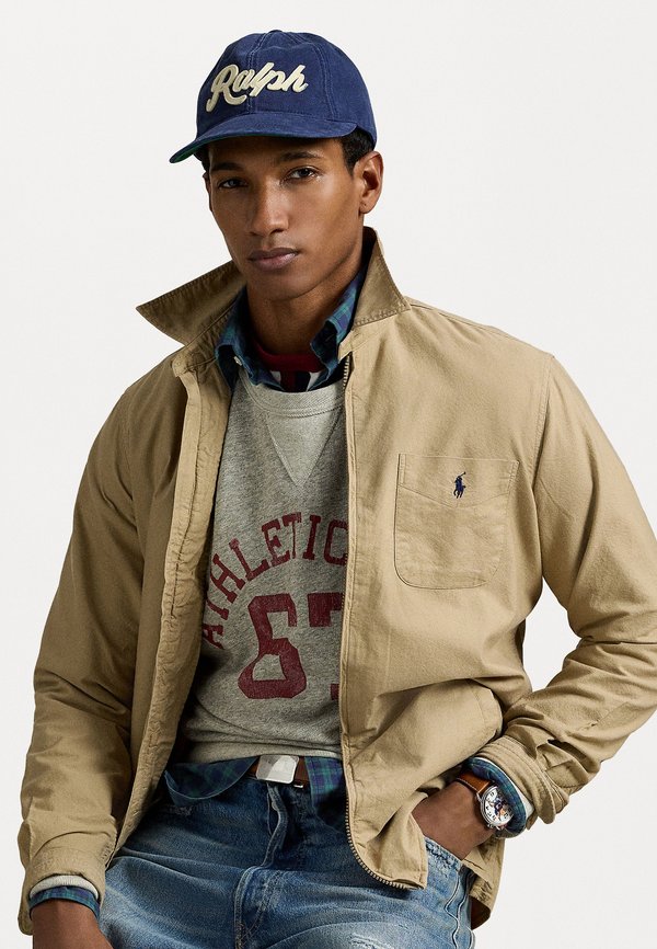 GARMENT-DYED OXFORD OVERSHIRT - Light jacket - beige4