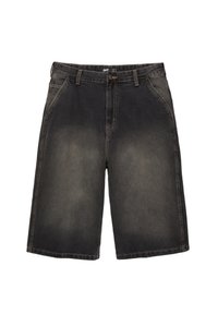 SUPER BAGGY - Denimové šortky - black