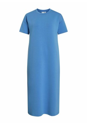 VILA ELEGANTES MIDI MIT RUNDHALSAUSSCHNITT - Jersey dress - blau