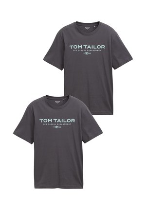 2ER-PACK - T-Shirt print - dunkelgrau