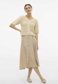 Vero Moda VMMELANEY BUTTON CALF - A-Linien-Rock - overcast