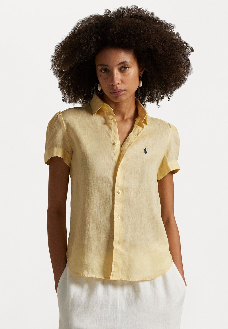 Polo Ralph Lauren - LINEN SHORT SLEEVE SHIRT - Skjorte - yellow, Forstørre