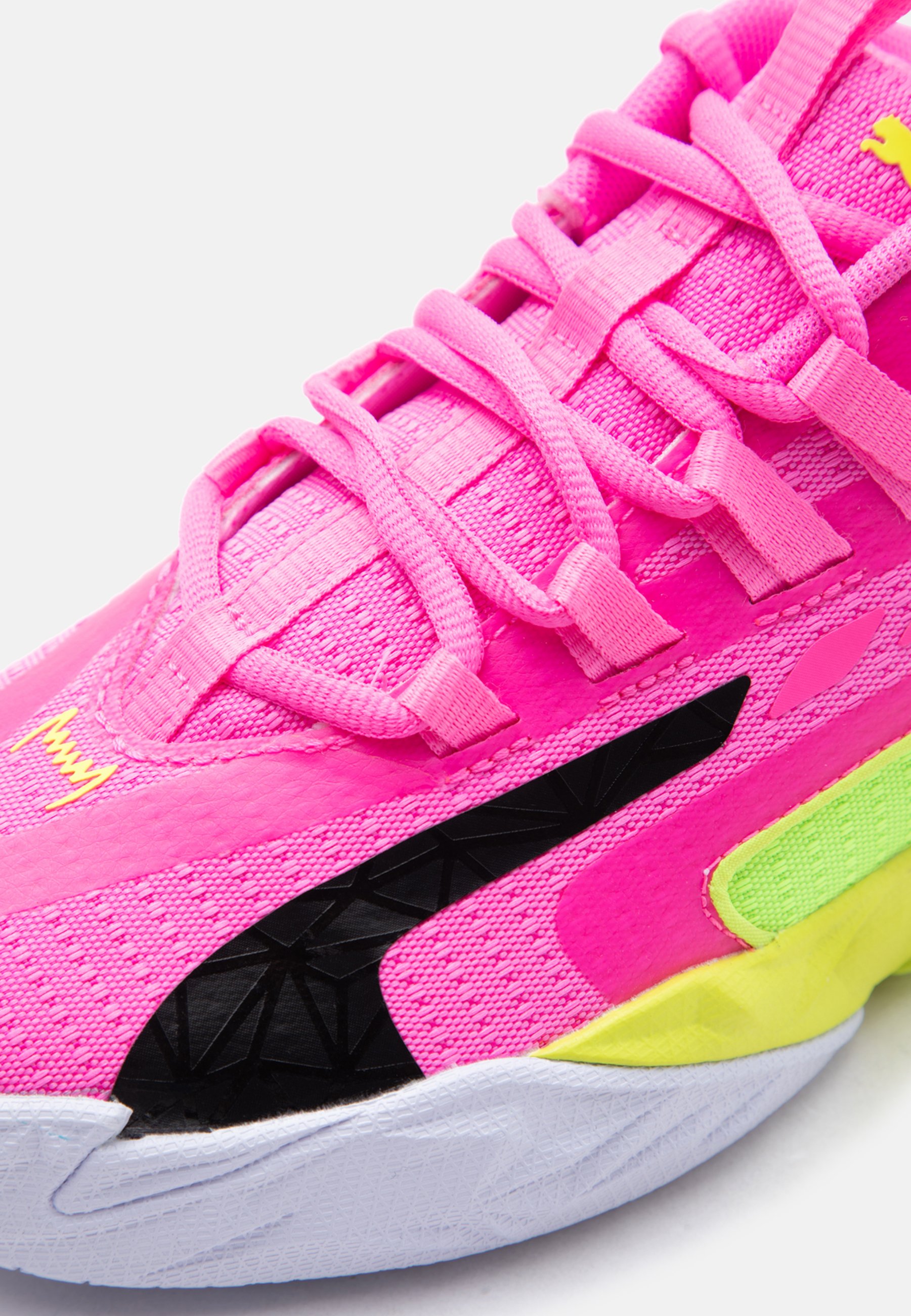 Puma バスケットボールシューズ ピンク/イエロー プーマ COURT PRO 310829 メンズ レディス バスケットボール シューズ