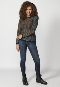 Koroshi Camicetta nera con scollo a V da donna, colore nero