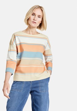 3/4 ARM - Long sleeved top - rot orange ecru weiss ringel