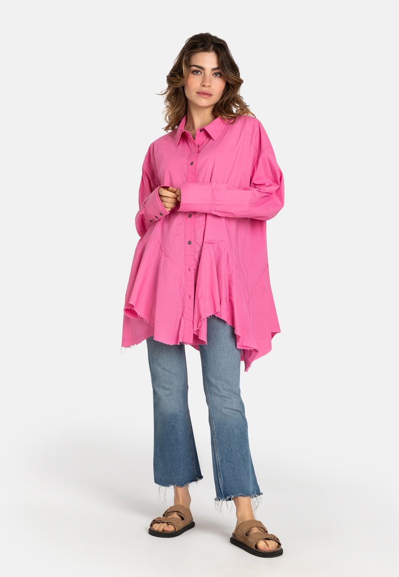 Free People Overhemdblouse donkerroze Free People Overhemdblouse donkerroze