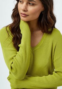 Desires DEGEISHA RIB V-PULLOVER - Maglione - pear green