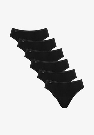 Set van vijf zwarte katoenen slips met een gladde textuur, mid-rise snit en een subtiele logo-accent op de tailleband.