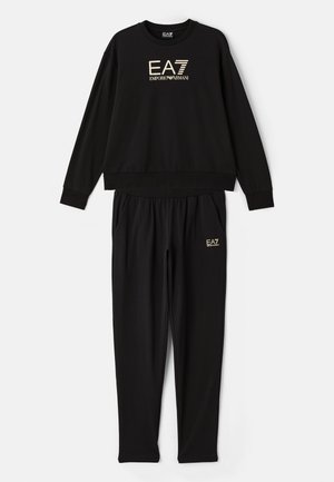 EA7 Emporio Armani TRACKSUIT - Fato de treino - black/gold
