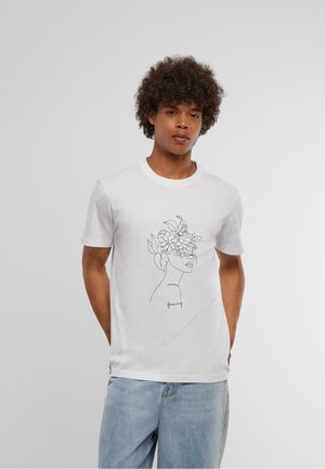 T-shirt med print - white