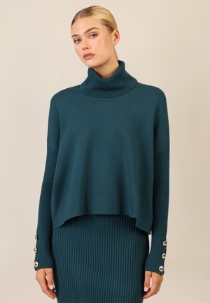 OVERSIZED - Strickpullover - dunkelgrün