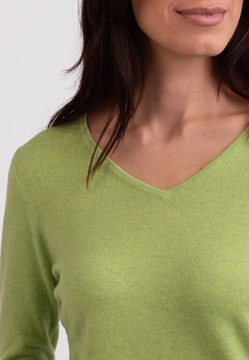 Damen Strickjacken | CASH-MERE Strickpullover grün - FX80758 Damen Strickjacken | CASH-MERE Strickpullover grün - FX80758