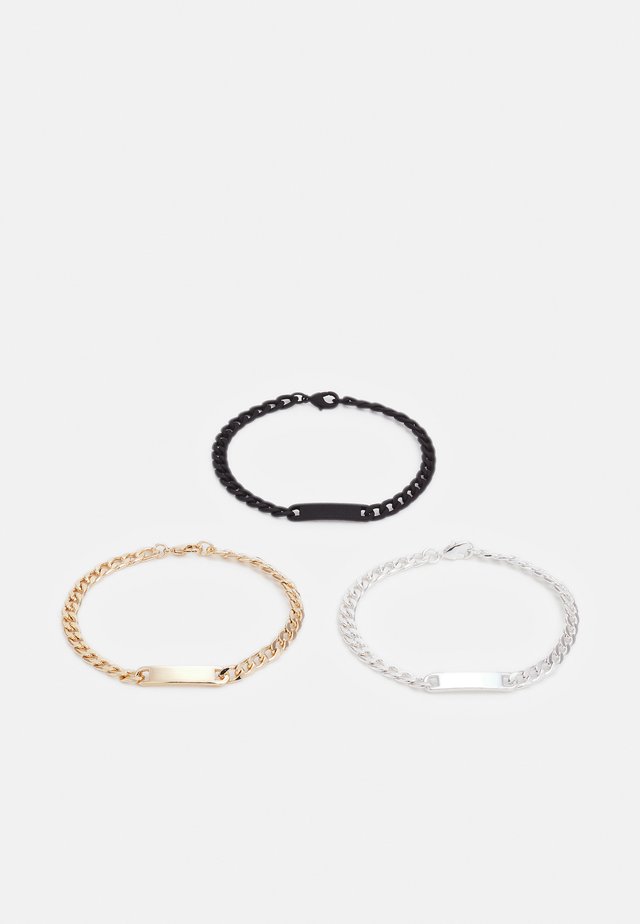 ID CHAIN BRACELETS 3 PACK - Rannekoru - silver-coloured