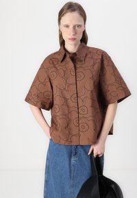 Marimekko STANDARDI PIIRTO UNIKKO  - Button-down blouse - dark brown\black