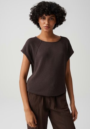OPUS, RELAXED CLEAN SOFT LOOK - T-shirt basic - affogato