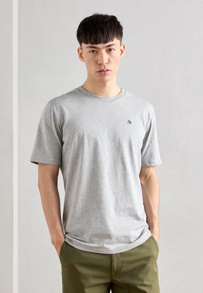 Scotch & Soda CREWNECK - Basic póló - grey melange