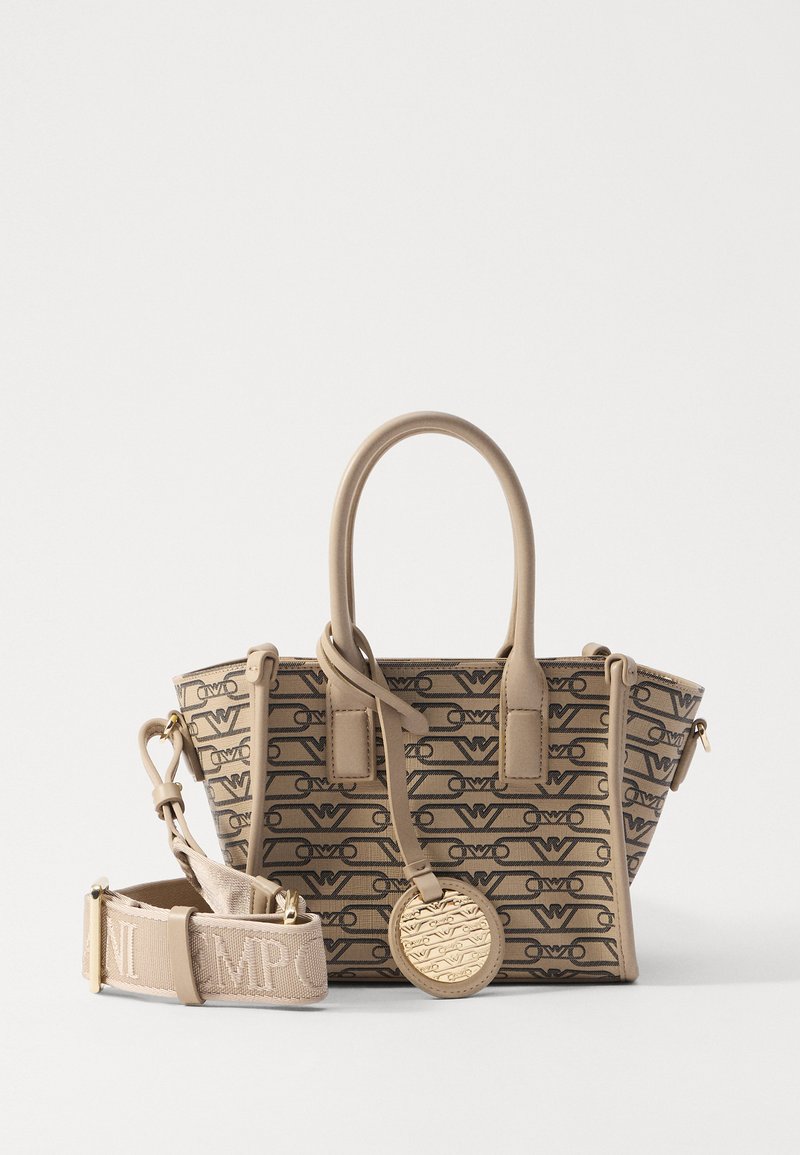 Emporio Armani - MONOGRAM - Borsa a mano - ecru/nero, Ingrandire