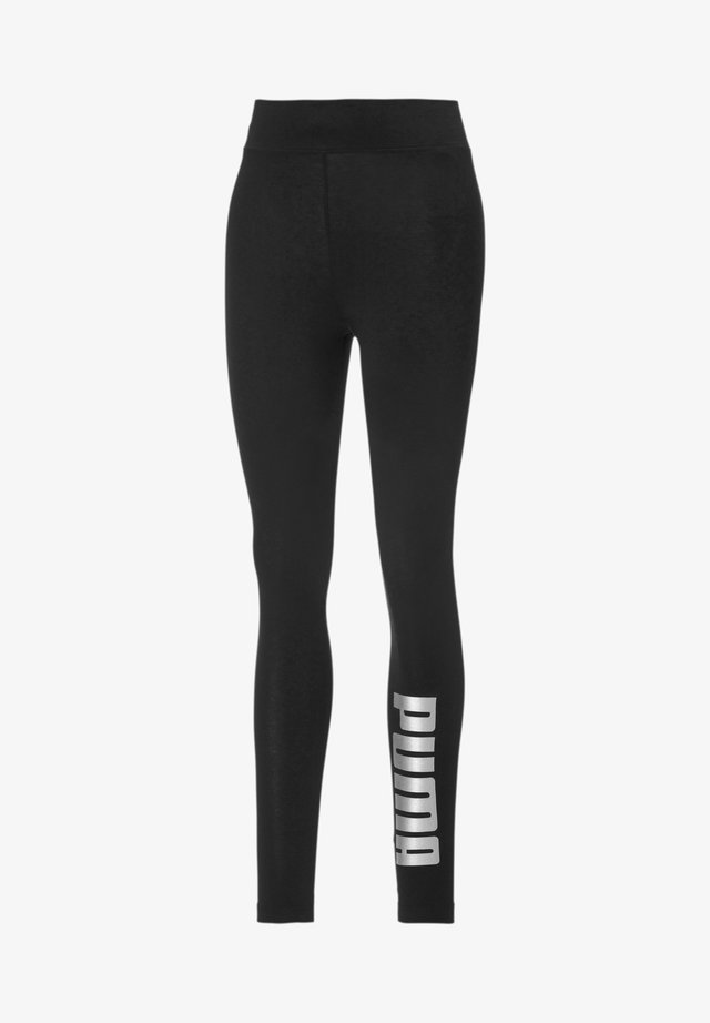 Leggings - black-silver