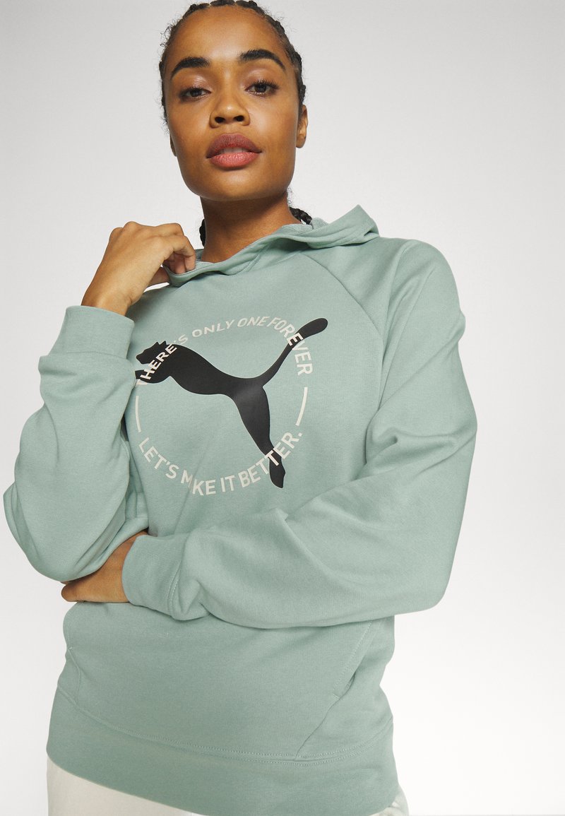 Puma BETTER SPORTSWEAR HOODIE - Sweat à capuche - green fog/vert -  ZALANDO.FR