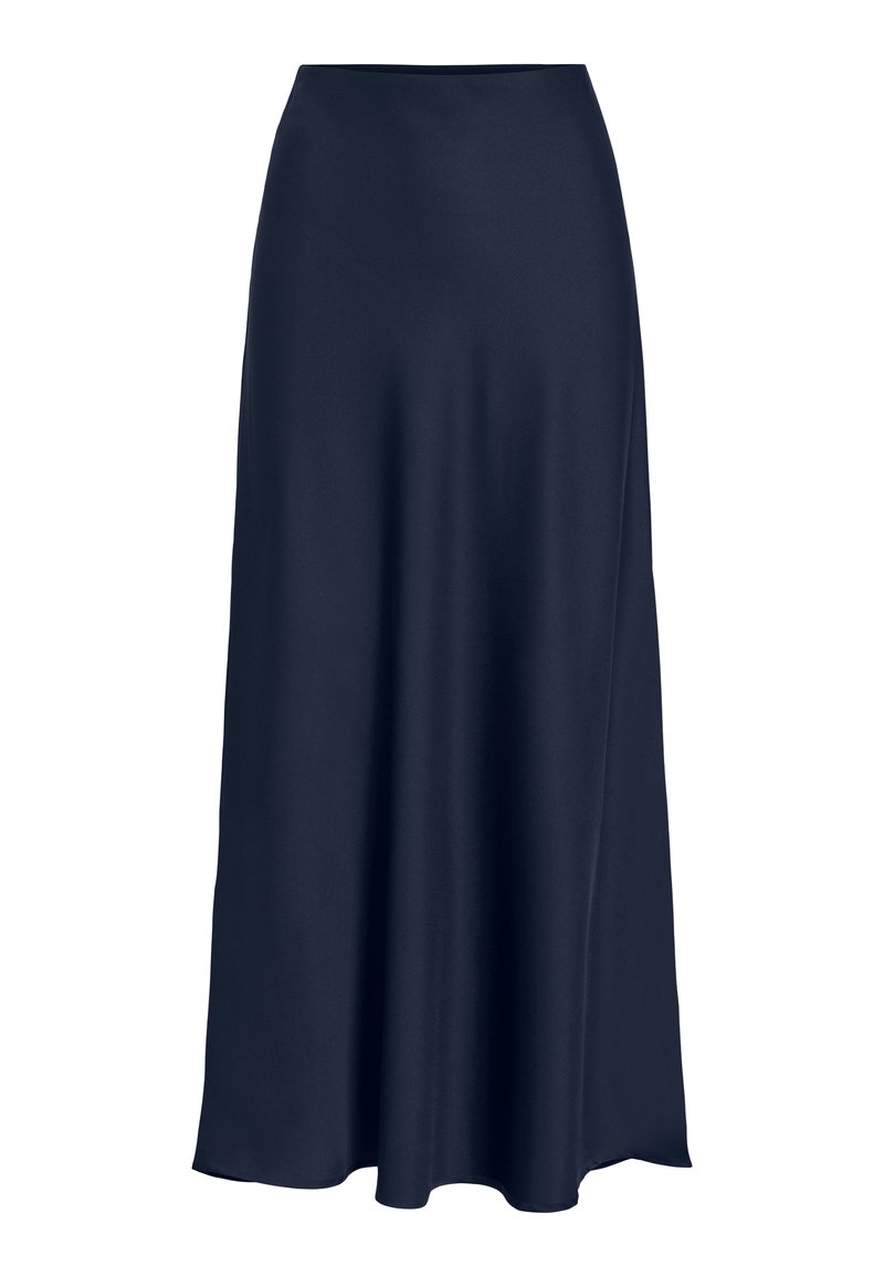 VILA VIELLETTE HW MIDI SKIRT - NOOS - Maxi skirt - navy blazer/dark ...