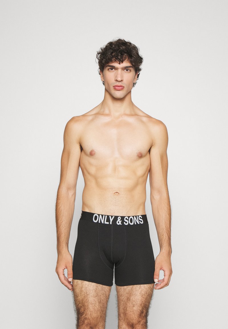 Only & Sons ONSFITZ BOLD LOGO TRUNK 3 PACK - Calzoncillos - black