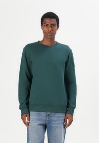 TOM TAILOR STRUCTURED CREW NECK - Sweatshirt - jasper green