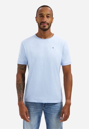 SLUB WITH ROUND NECK - T-shirt basic - blue