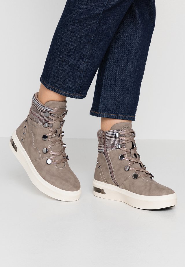 MILKA - Platform ankle boots - taupe/multicolour
