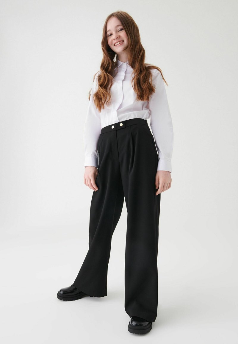 Next - WIDE LEG  - Broek - black, Vergroten