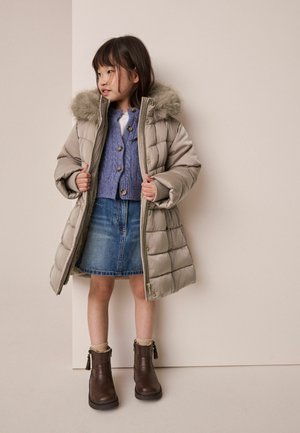 Next, REGULAR FIT - SHOWER RESISTANT FAUX FUR TRIM PADDED COAT - Zimný kabát - taupe