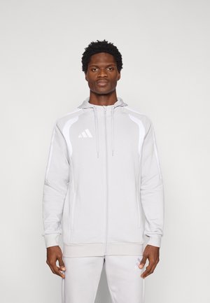 TIRO26 LEAGUE FULL ZIP HOODIE - Lukuga pusa - team light grey/white