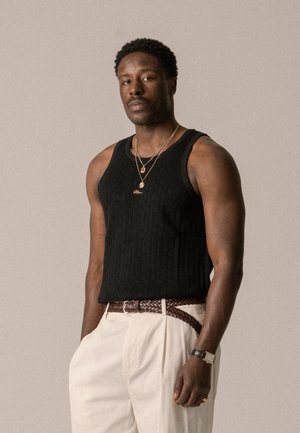 SCRIPT TANK UNISEX - Viršus - black