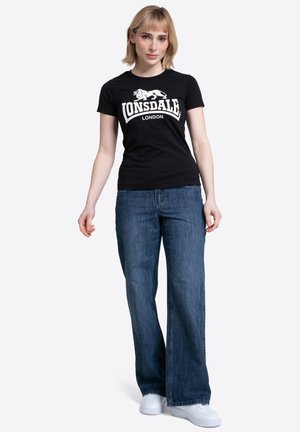 Lonsdale, LONSDALE FRAUEN T-SHIRT DOPPELPACK NASH - Camiseta estampada - black white