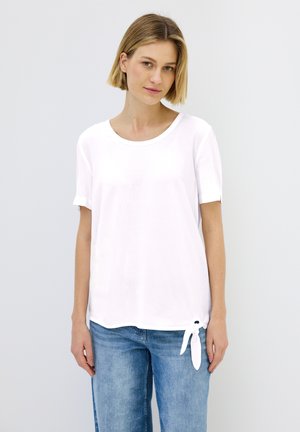 MIT KNOTENDETAIL - T-Shirt print - weiß