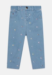 Tommy Hilfiger BABY FUN ALLOVER PRINT PANTS UNISEX - Relaxed fit -farkut - blue denim