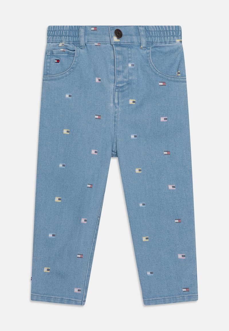 Tommy Hilfiger BABY FUN ALLOVER PRINT PANTS UNISEX - Relaxed fit -farkut - blue denim