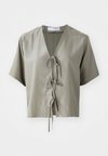 SLFNATUK BOXY TIE - Blúzka - vetiver