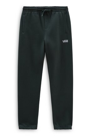 Sorte Vans sweatpants med elastisk taljebånd, snøre, sidelommer og elastiske manchetter. Vans-logo på den øverste venstre lår.