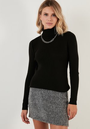 LELA REGULAR FIT - Strickpullover - black