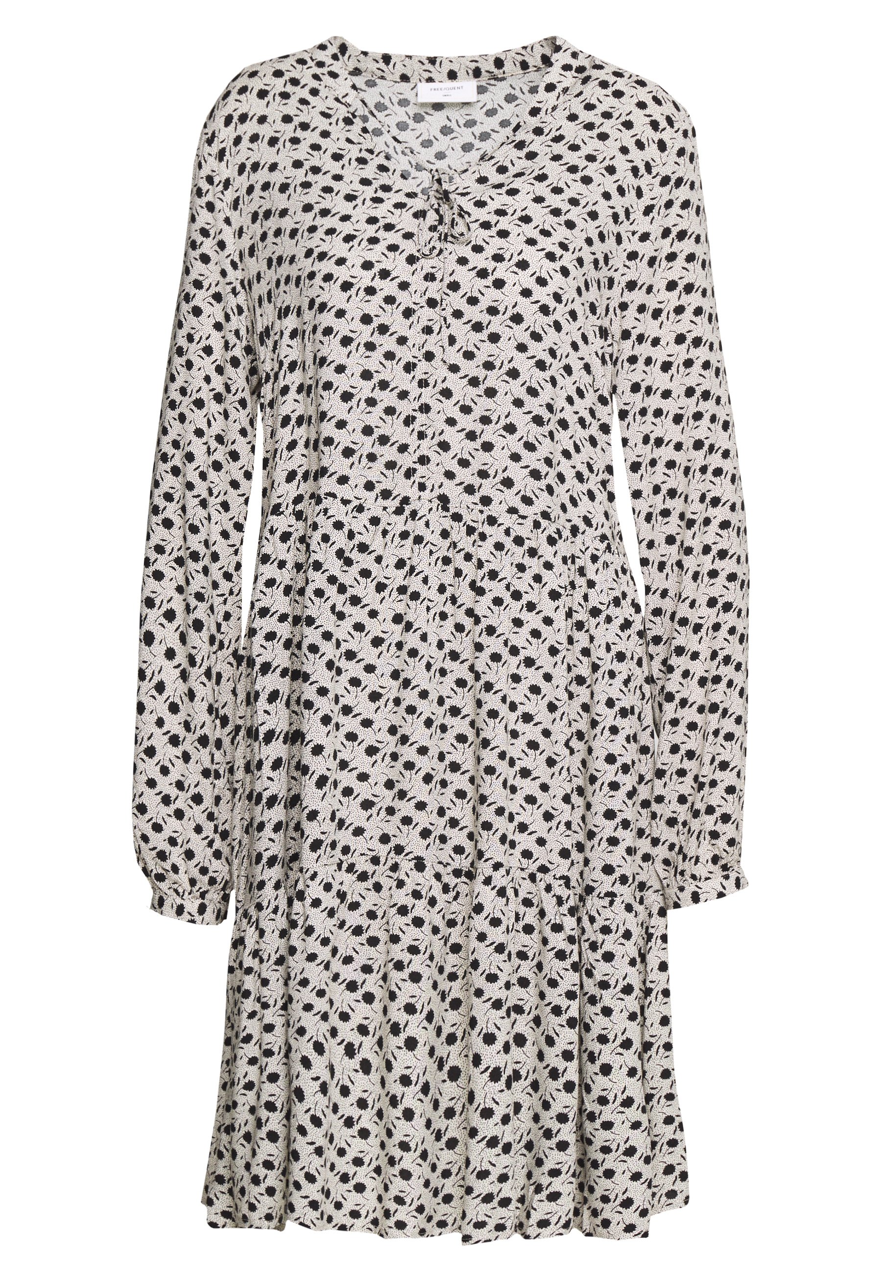 Freequent Kjole offwhite Zalando.no Freequent Kjole - whitecap/grey