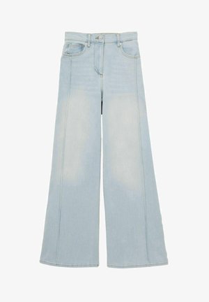 Reiss HEATHER STRETCH WIDE LEG - Wide leg - light blue